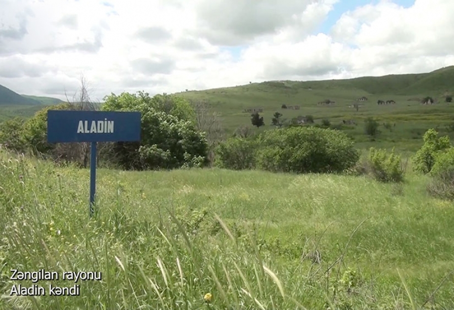 Müdafiə Nazirliyi Zəngilan rayonunun Aladin kəndinin videogörüntülərini yayıb VİDEO