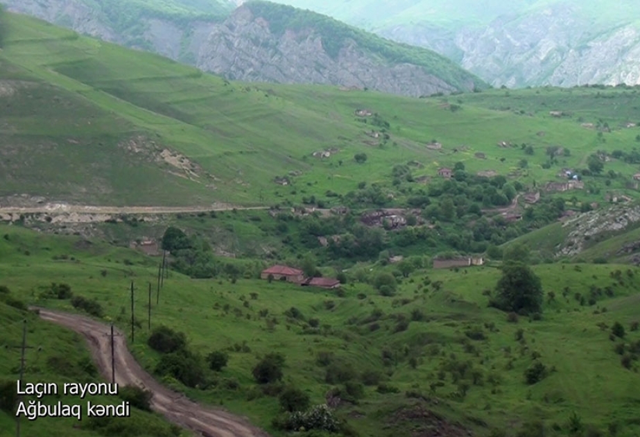 Müdafiə Nazirliyi Laçın rayonunun Ağbulaq kəndinin videogörüntülərini paylaşıb VİDEO