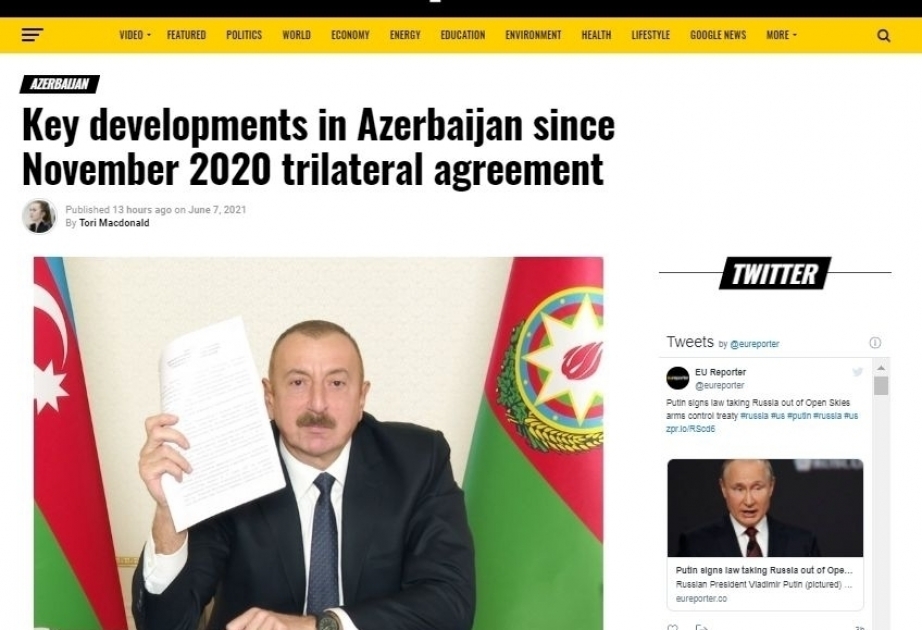 EU Reporter informa sobre los logros de Azerbaiyán en los primeros 200 días después de la guerra