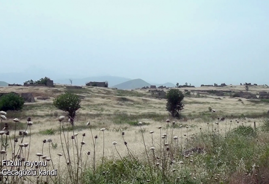 Müdafiə Nazirliyi Füzuli rayonunun Gecəgözlü kəndinin videogörüntülərini yayıb VİDEO
