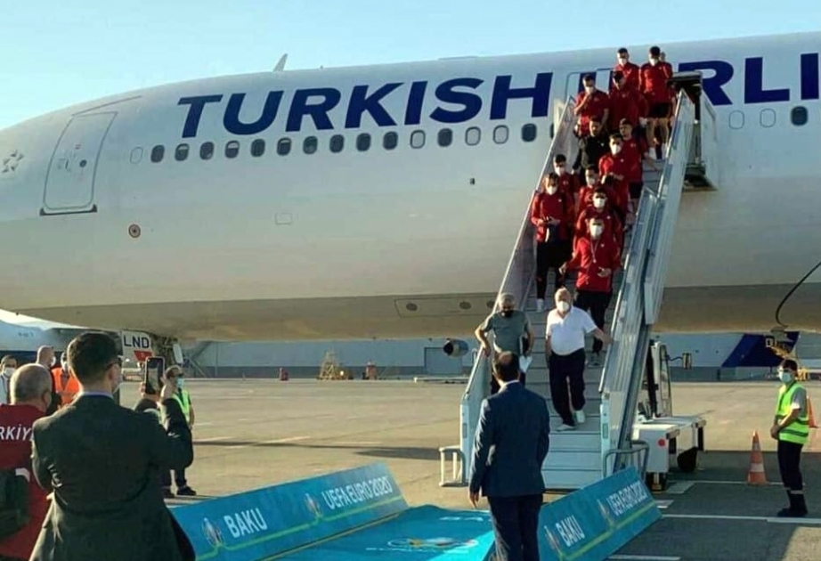 يورو 2020م: منتخب تركيا يصل الى باكو