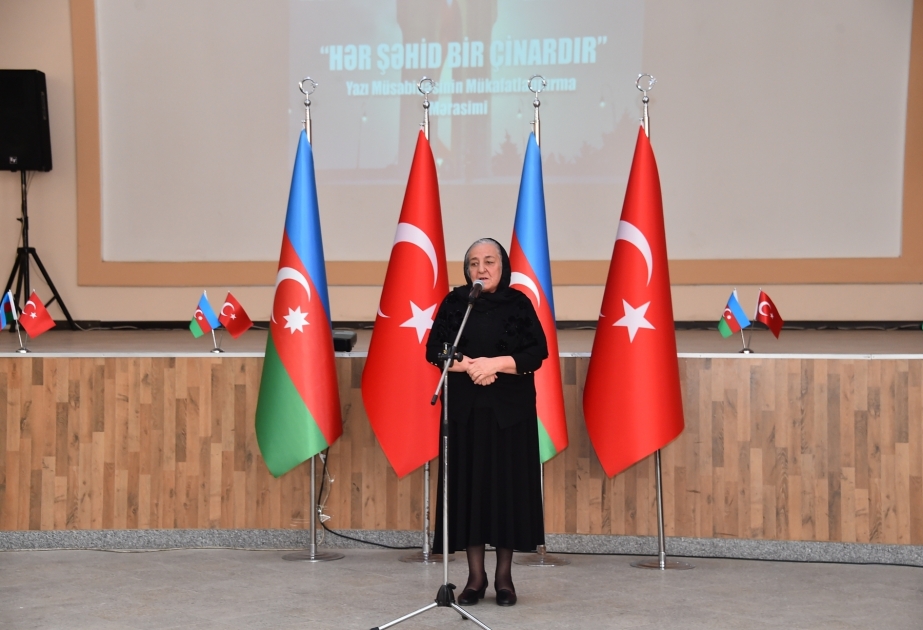 “Hər şəhid bir çinardır” mövzusunda yazı müsabiqəsinin qalibləri mükafatlandırılıb