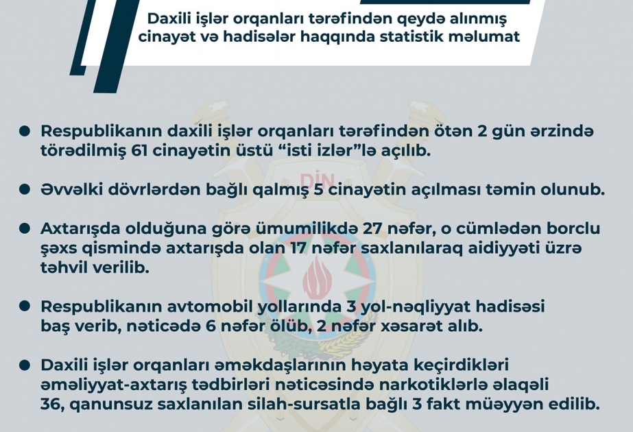 الداخلية: كشف ملابسات 61 جريمة ظلت عالقة منذ وقوعها
