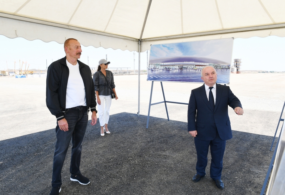 El Presidente y la Primera Dama visitaron el distrito de Fuzuli