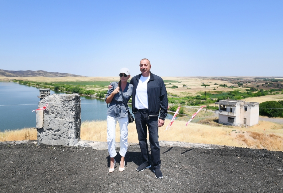 President Ilham Aliyev visited Ashaghi Kondalanchay reservoir in Fuzuli district VIDEO