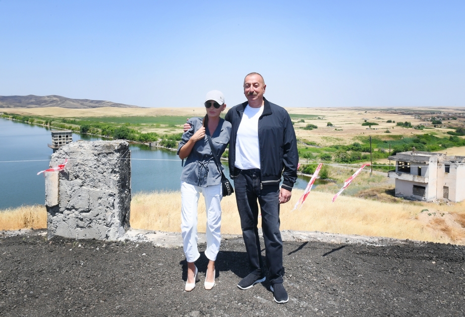 El presidente Ilham Aliyev visitó el embalse de Ashaghi Kondalanchay en el distrito de Fuzuli