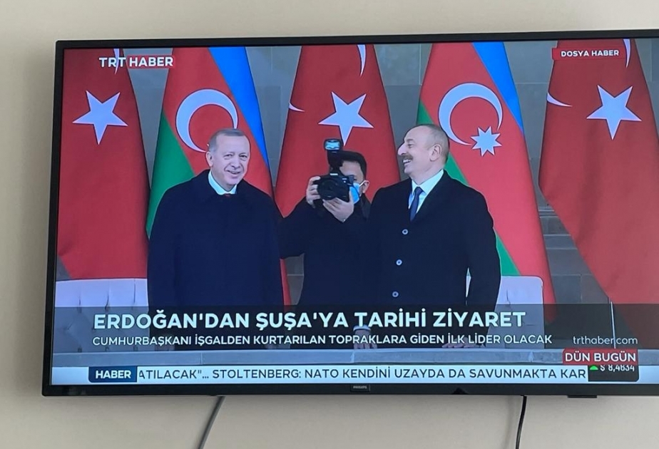 “TRT Haber” telekanalı Azərbaycan-Türkiyə qardaşlığından bəhs edən xüsusi reportaj yayıb