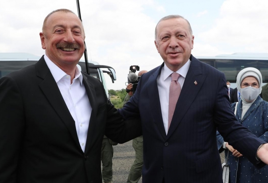 Azərbaycan Prezidenti İlham Əliyev Türkiyə Prezidenti Rəcəb Tayyib Ərdoğanı Füzuli rayonunda qarşılayıb  YENİLƏNİB VİDEO