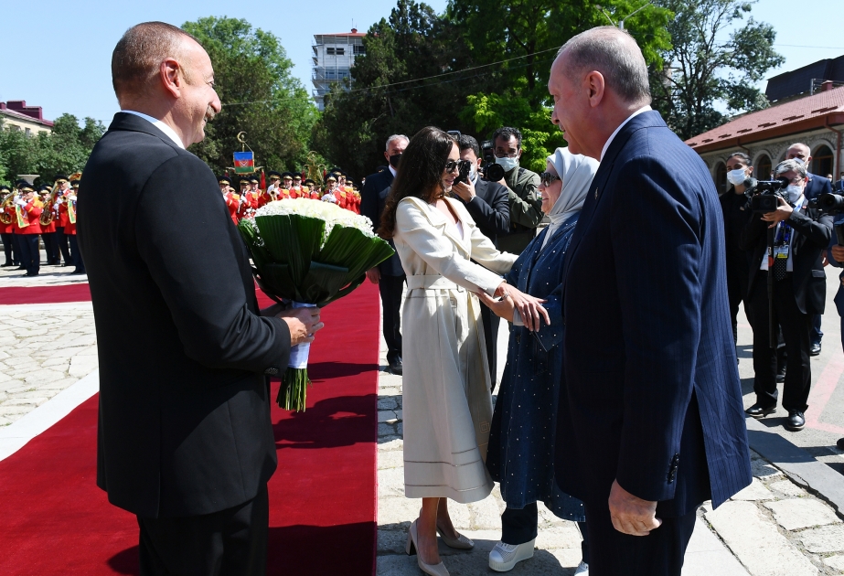 Official welcome ceremony was held for Turkish President Recep Tayyip Erdogan in Shusha VIDEO