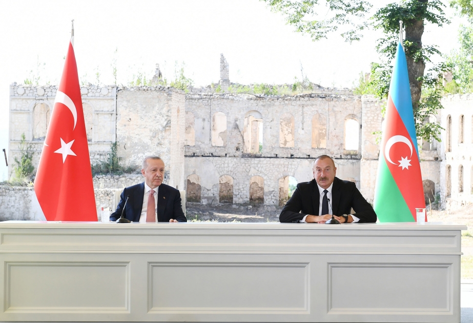 Azerbaijani, Turkish presidents made press statements VIDEO