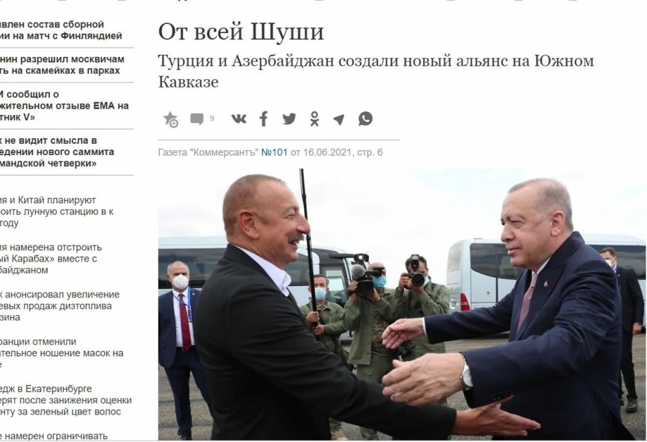 “Kommersant”: Türkiyə və Azərbaycan Cənubi Qafqazda yeni alyans yaratdı