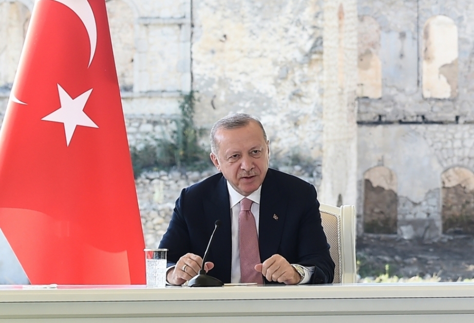 رئيس تركيا: الرسائل التي نقدمها من شوشا الى منطقتنا والعالم بالغة الأهمية