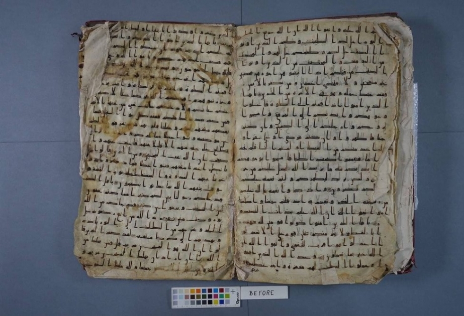 Özbəkistanda VIII əsrə aid Quran kitabı bərpa olunub