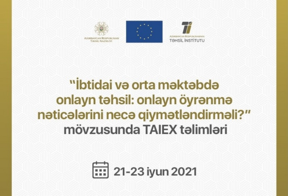 Növbəti TAIEX təlimləri ibtidai və orta məktəbdə onlayn təhsilə həsr olunacaq