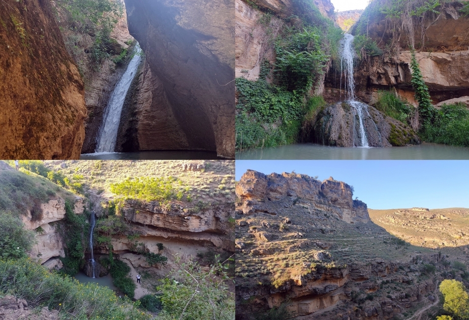 La pintoresca cascada de Sundu en Gobustán