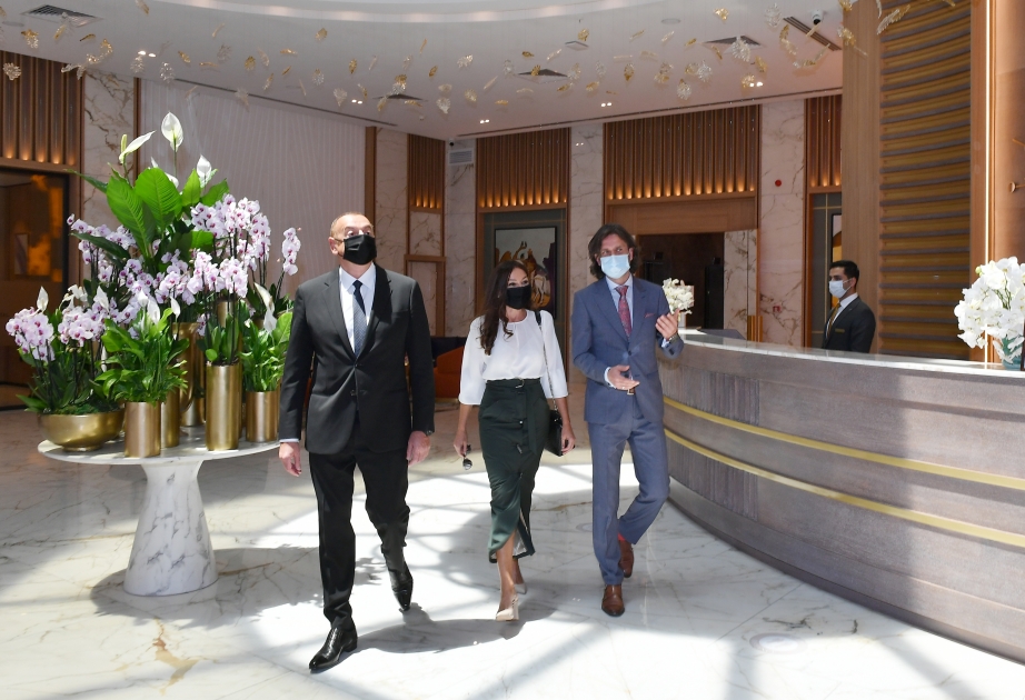 President Ilham Aliyev attended inauguration of Intercontinental hotel in Baku VIDEO