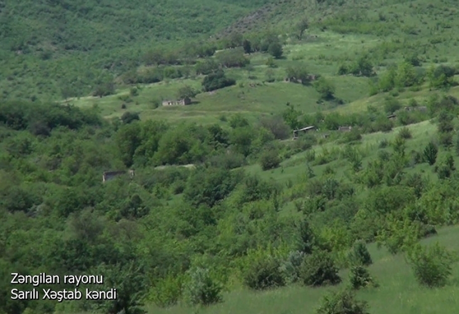 Ministerio de Defensa ha difundido imágenes de vídeo de la aldea de Sarili Khashtab del distrito de Zangilan