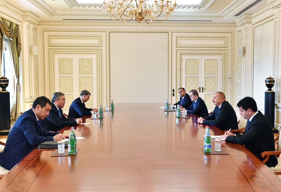 Prezident İlham Əliyev Qazaxıstanın Baş nazirinin müavinini qəbul edib YENİLƏNİB VİDEO