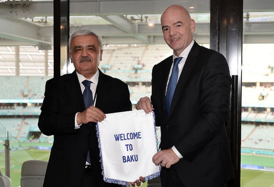 FIFA-nın prezidenti Cianni İnfantino: Yaxın gələcəkdə Bakıya yenidən qayıdacağım günü səbirsizliklə gözləyəcəyəm