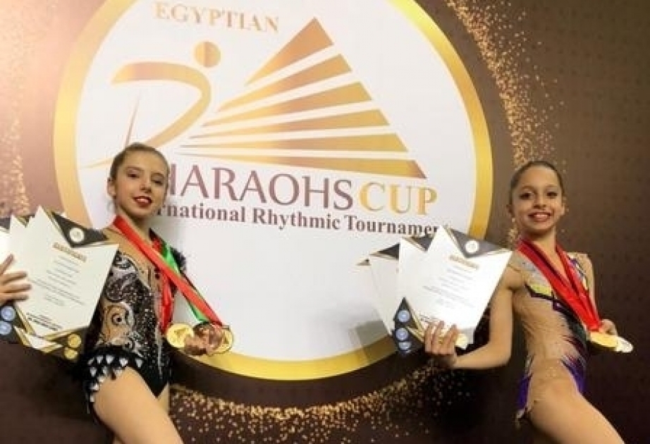 Gimnastas azerbaiyanas regresan de Egipto con medallas