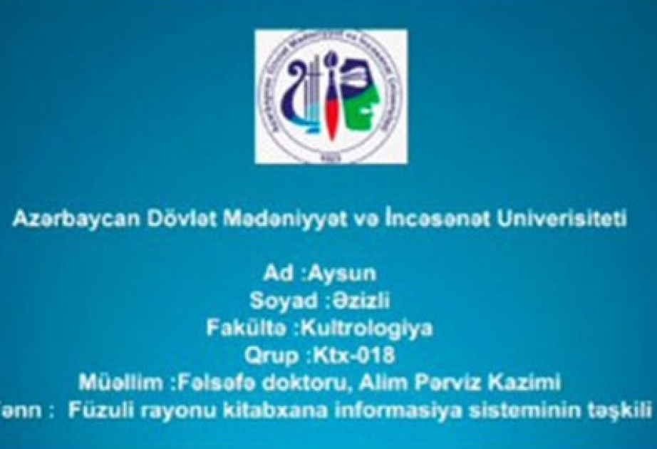 Gənclər Kitabxanası tələbələrin layihələrinin işıqlandırılmasına dəstək verir