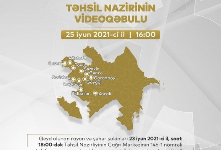 Təhsil nazirinin növbəti videoqəbulu keçiriləcək