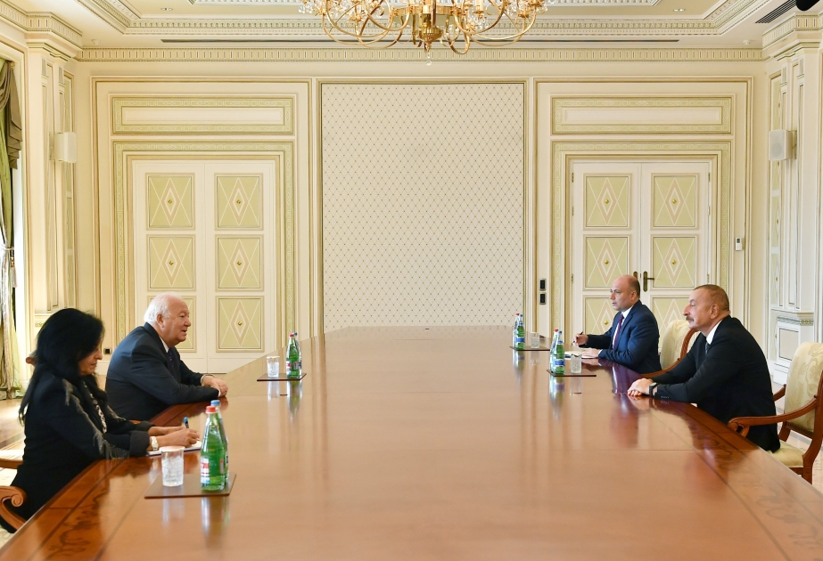 Prezident İlham Əliyev BMT-nin Sivilizasiyalar Alyansının ali nümayəndəsini qəbul edib YENİLƏNİB VİDEO