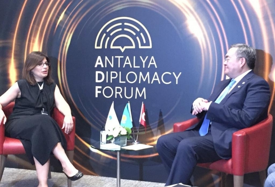 Gunay Afandiyeva meets with Deputy Prime Minister, Minister of Foreign Affairs of Kazakhstan Mukhtar Tileuberdi