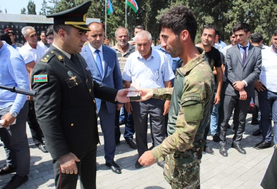 İmişlidə şəhid ailələri və qazilərə medallar təqdim olunub