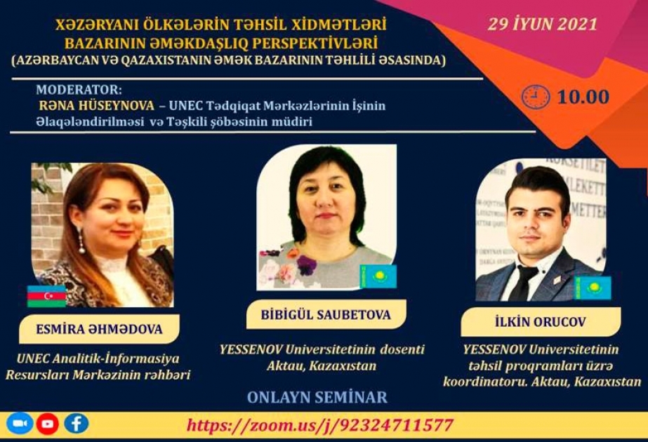 Onlayn seminar: Xəzəryanı ölkələrin təhsil xidmətləri bazarının əməkdaşlıq perspektivləri