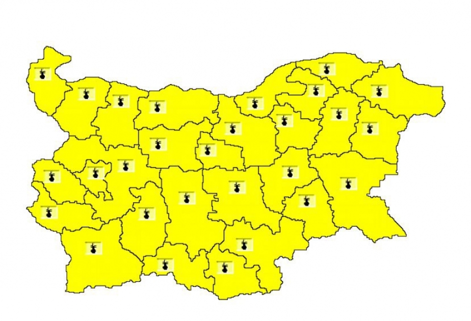 Bolqarıstanda hava şəraiti ilə bağlı “sarı” təhlükə kodu elan olunub