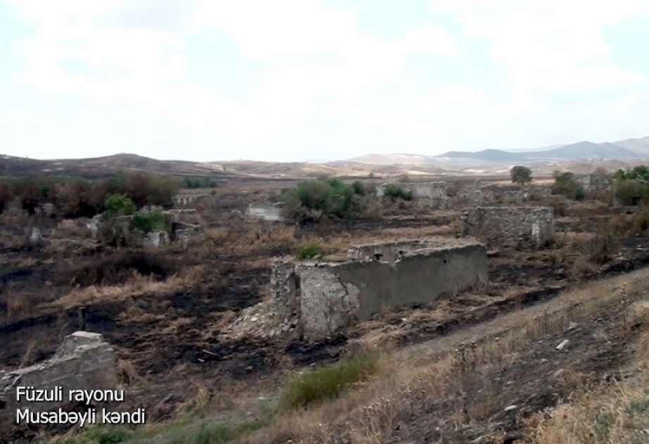 Le ministère de la Défense diffuse une vidéo du village de Moussabeyli de la région de Fuzouli VIDEO   