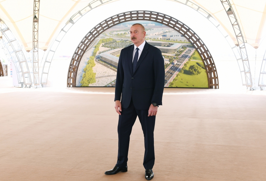 Prezident İlham Əliyev: İqtisadi zona üçün seçilmiş yer logistika, nəqliyyat baxımından çox əlverişlidir