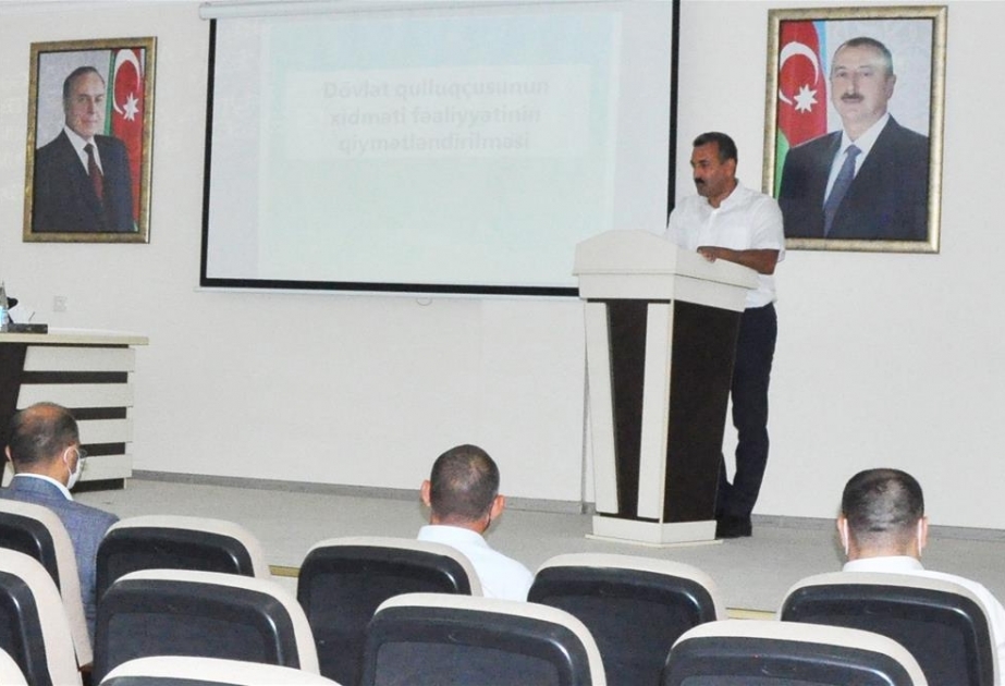 “Dövlət qulluqçusunun xidməti fəaliyyətinin qiymətləndirilməsi” mövzusunda növbəti təlim Şirvanda keçirilib
