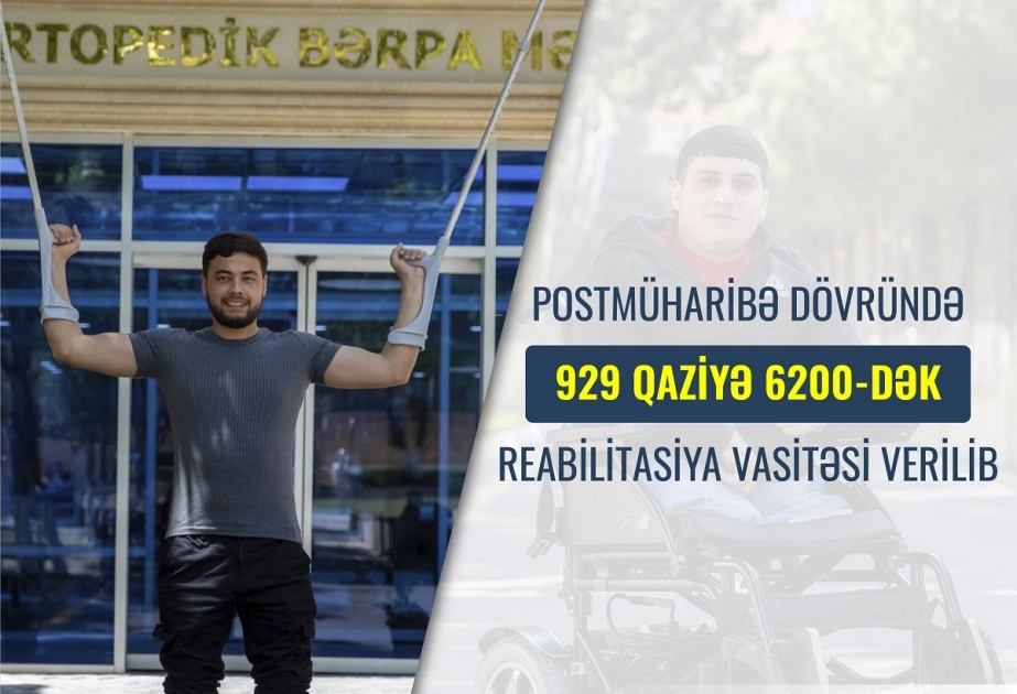 Postmüharibə dövründə 929 qaziyə 6200-dək reabilitasiya vasitəsi verilib