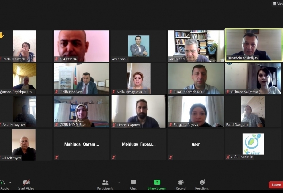 Se celebró una reunión virtual con ONG especializadas en el ámbito social y económico en Azerbaiyán