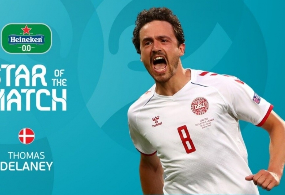 Tomas Delaney Çexiya-Danimarka matçının ən yaxşı futbolçusu seçilib
