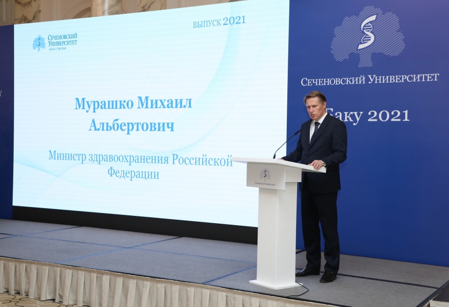 Ersten Absolventen der Bakuer Filiale der Russischen Ersten Staatlichen Medizinische Setschenow-Universität Moskau Diplome überreicht