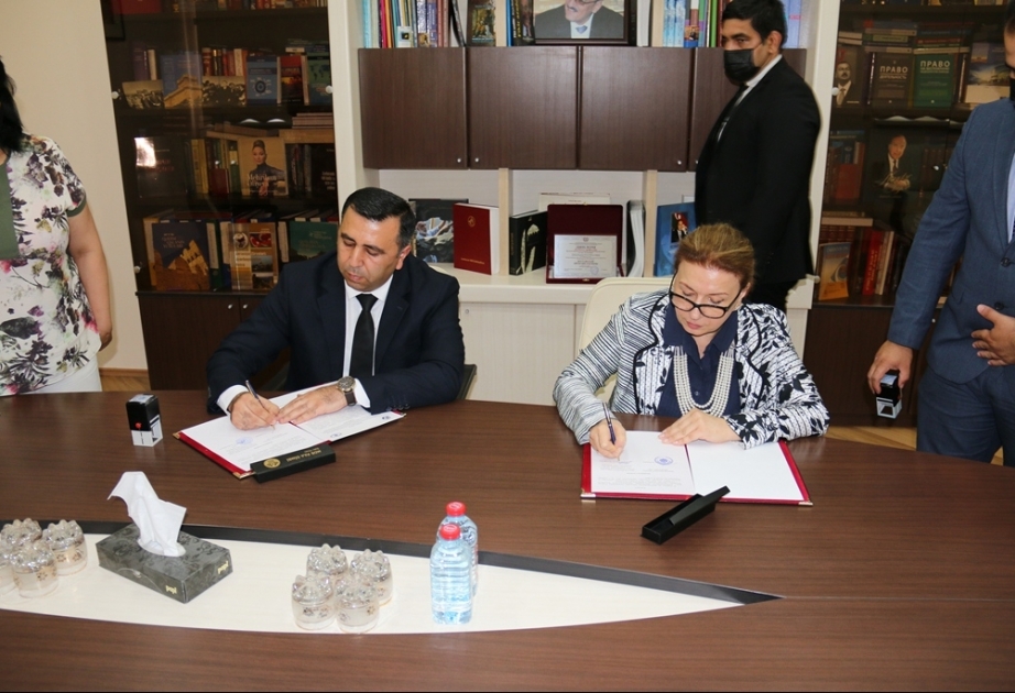 MDB PA-nın beynəlxalq institutu ilə AMEA-nın Hüquq və İnsan Haqları İnstitutu arasında memorandum imzalanıb
