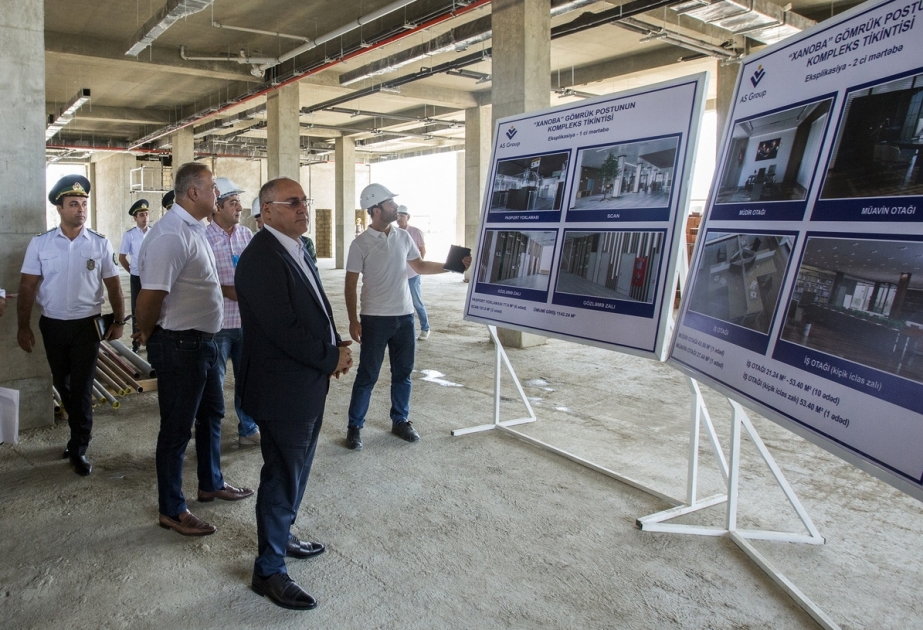 Gömrük Komitəsinin sədri “Xanoba” gömrük postunda aparılan tikinti işləri ilə tanış olub
