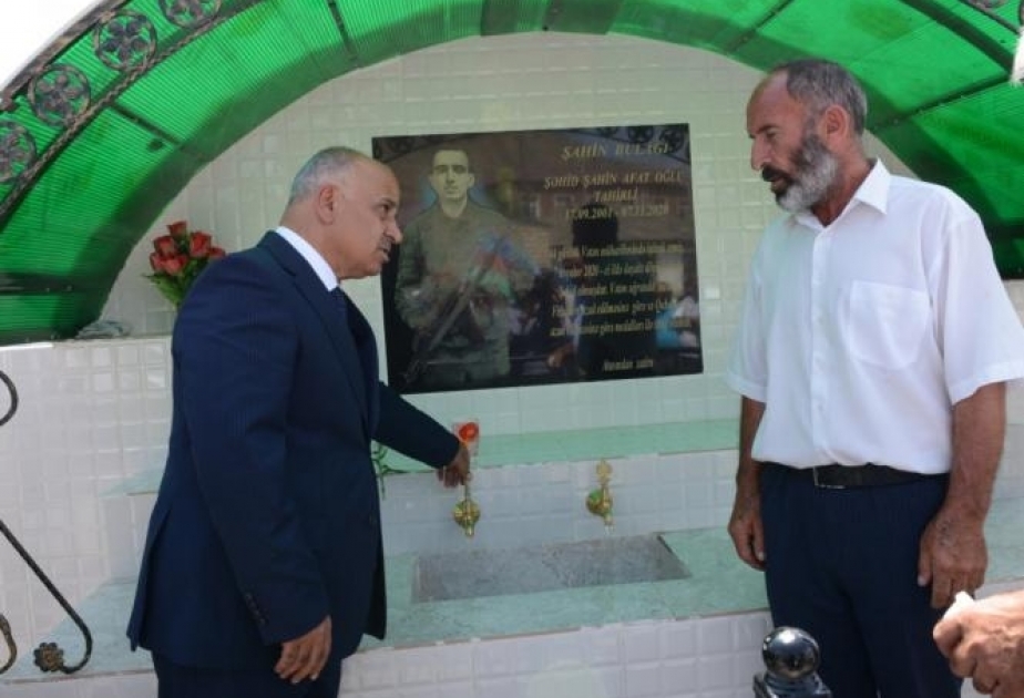 Lerikin Züvüc kəndində şəhid Şahin Tahirlinin xatirəsinə inşa edilmiş bulaq kompleksinin açılışı olub