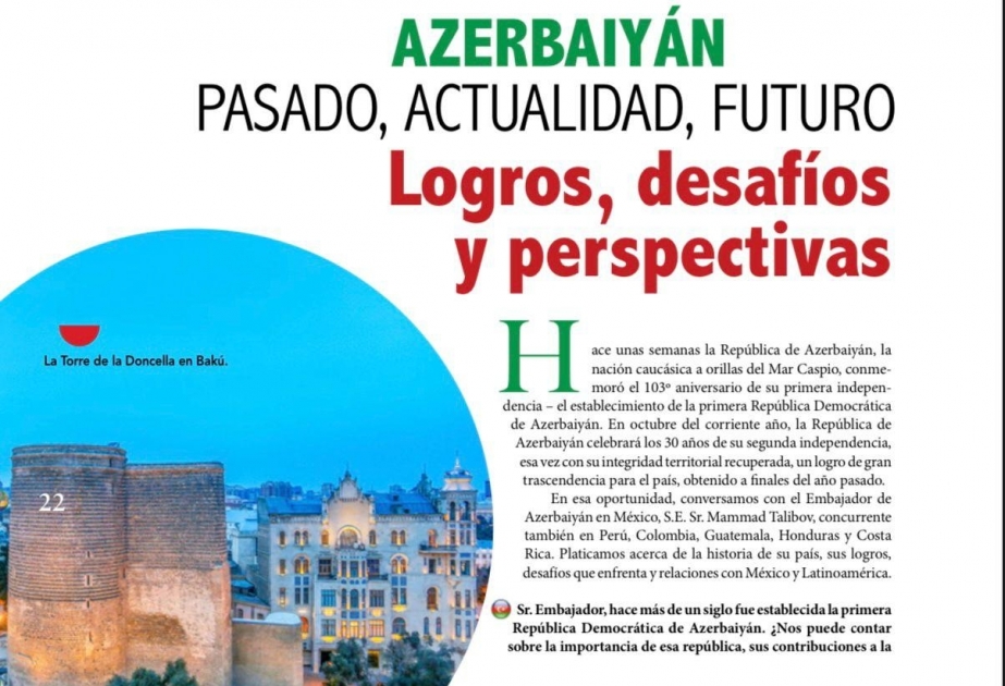 Meksika jurnalında Azərbaycan Xalq Cümhuriyyətinə həsr olunmuş material dərc edilib