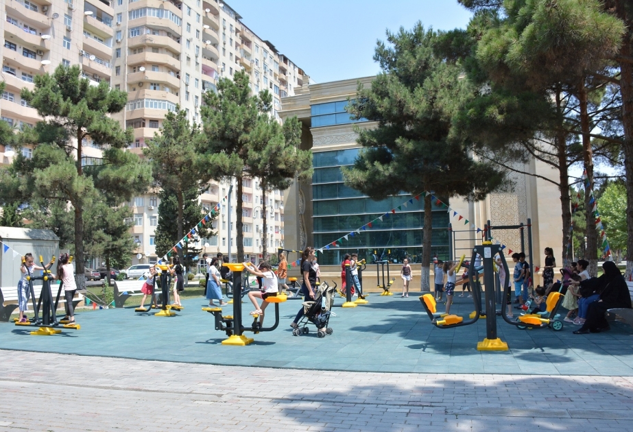 Xırdalanda açıq havada idman meydançası yaradılıb