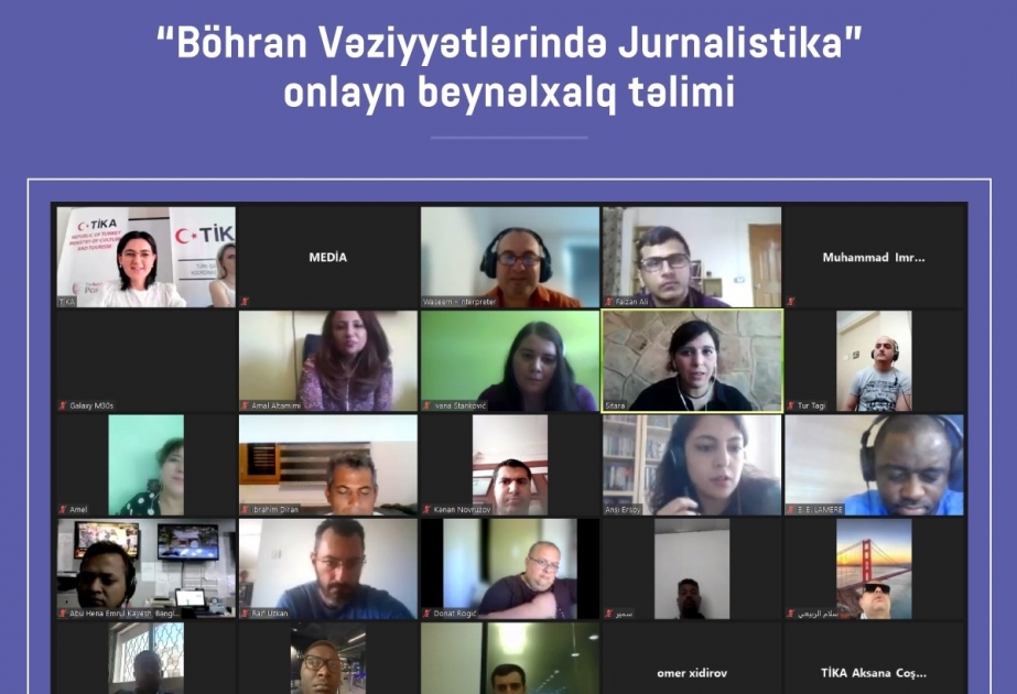 “Böhran vəziyyətlərində jurnalistika” mövzusunda beynəlxalq təlimlərə start verilib