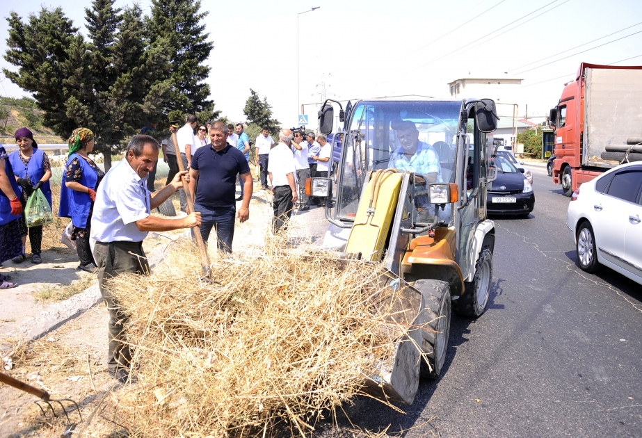 Kommunikasiya xətlərinin keçdiyi ərazilərin yanğın təhlükəsi ilə əlaqədar təmizlənməsi işləri davam etdirilir