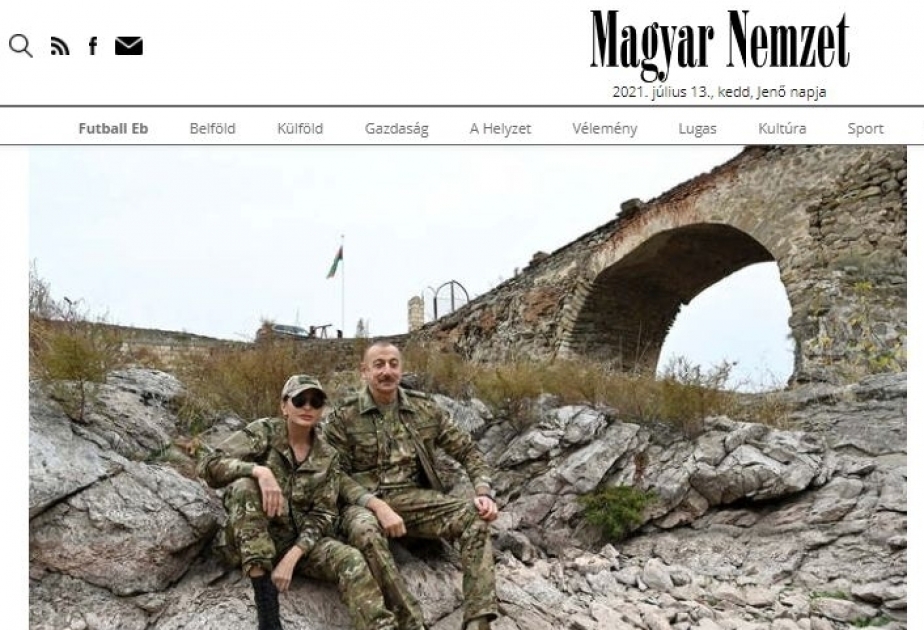 Macarıstanın “Madyar Nemzet” nəşri Azərbaycanın Qarabağda tarixi Qələbəsindən yazır