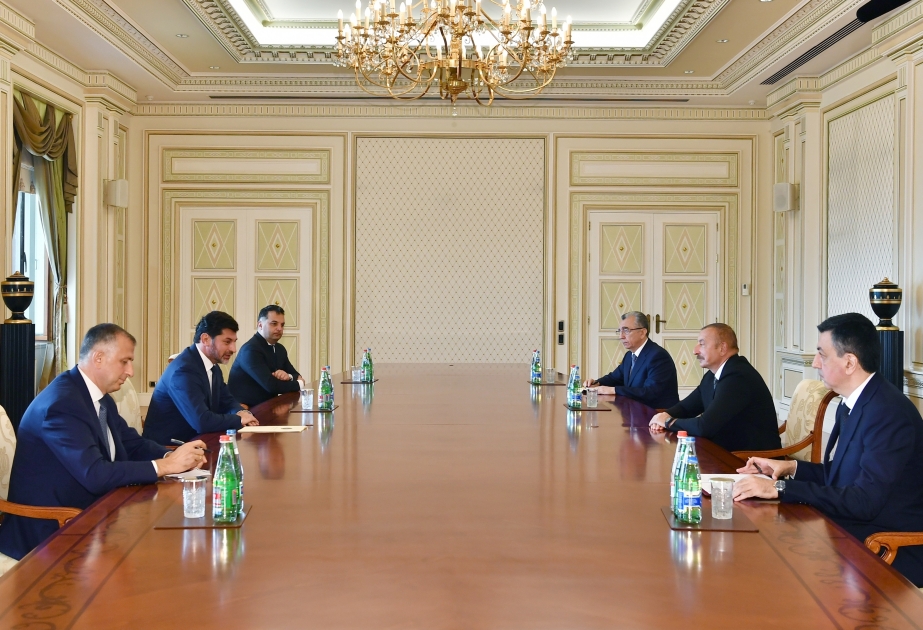 Präsident Ilham Aliyev empfängt Bürgermeister von Tbilissi VIDEO