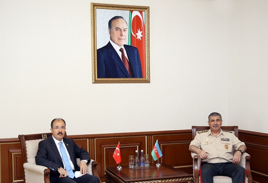 Azerbaijan`s defense minister meets with incoming Turkish ambassador