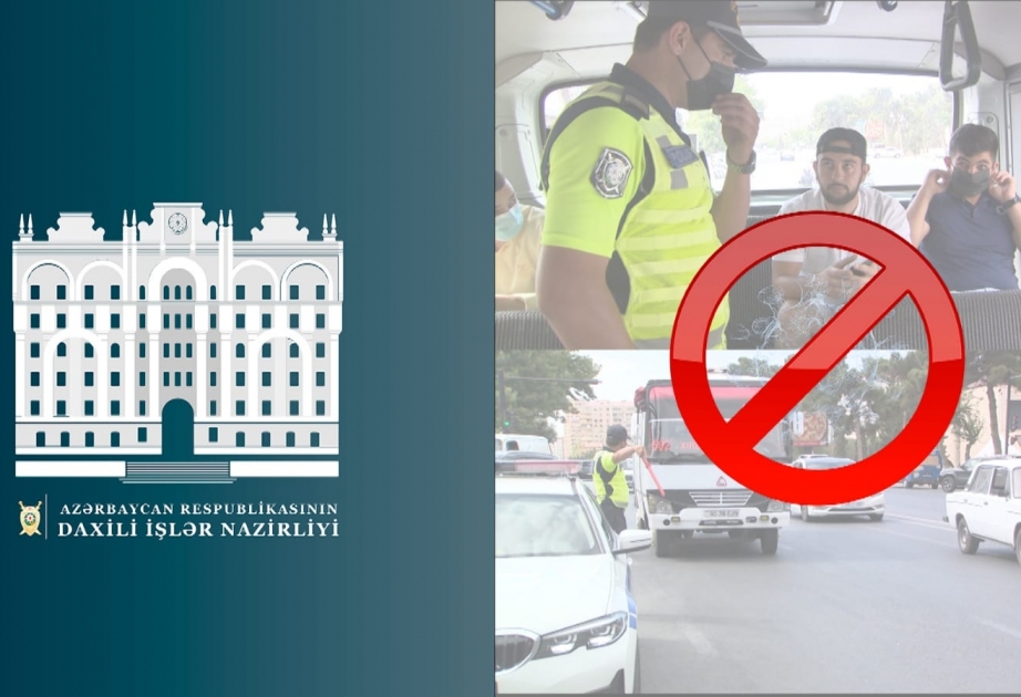 Polis əməkdaşları Xırdalanda avtobus və taksilərdə tibbi maska taxmayan şəxslərə qarşı reyd keçiriblər VİDEO