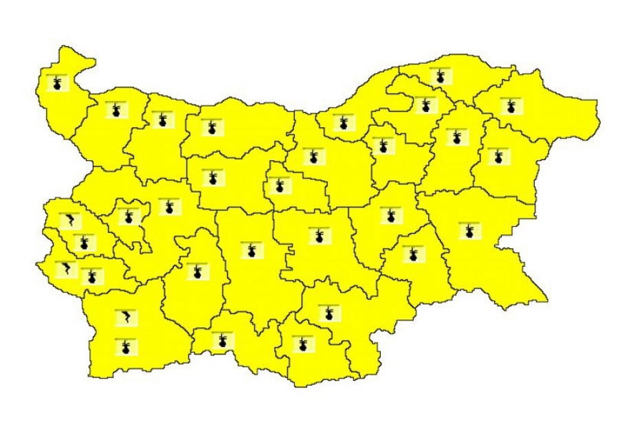 Bolqarıstanda “sarı” təhlükə kodu elan olunub